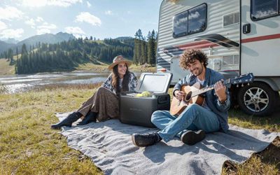 EcoFlow GLACIER Classic - Glacière Électrique 55 L, Double Zone, Batterie Amovible
