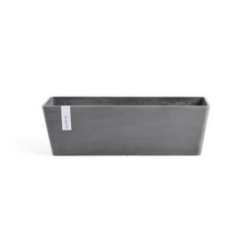 ECOPOTS Pot Rectangulaire Bruges 55 Gris - 55 x 17 x H. 17 cm - 12 L