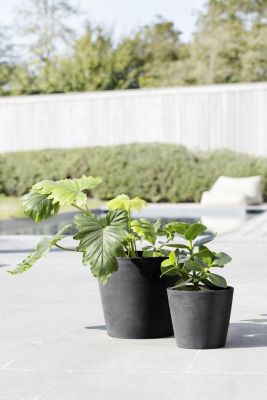 ECOPOTS Pot Rond Amsterdam 30 Gris Foncé - D. 30 x H. 26,3 cm - 12,8 L