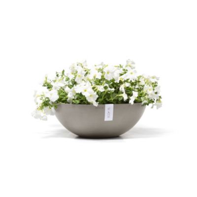 ECOPOTS Pot Rond Vienna 50 Taupe - D. 50 x H. 18 cm - 22,3 L