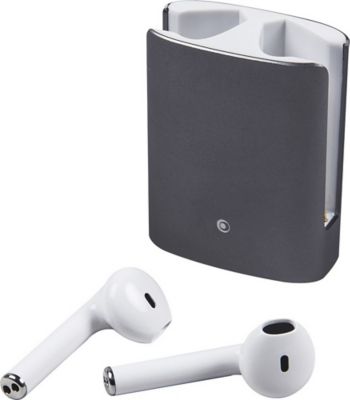 Ecouteurs connectés Bluetooth boîtier gris Castorama