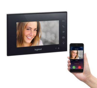 Ecran intérieur connecté Legrand 7" noir