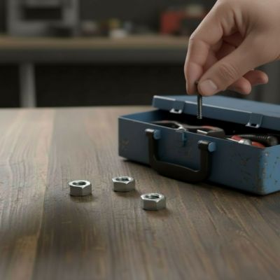 Écrou hexagonal acier zingué Diall ø16 mm - 4 pièces