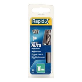 Ecrous à sertir Rapid M6, lot de 20 pièces