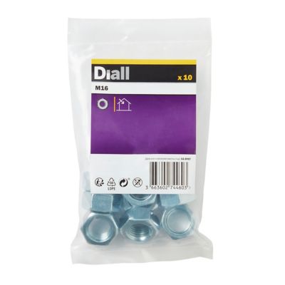 5 Écrous à Fente (castle Nuts) 9/16-18 - Acier Zingué, Grade 2 | Pour Boulonner Sécurisé