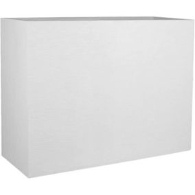 EDA PLASTIQUE Bac à fleurs Muret Loft Graphit - 46 L - 78,5 x 29,5 x 60 cm - Blanc cérusé