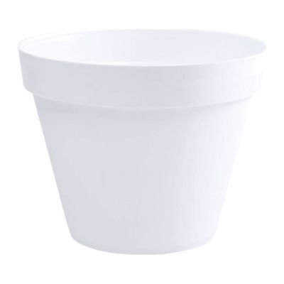 EDA Pot de fleur rond Toscane - O 60 x H 47 cm - 76 L - Blanc