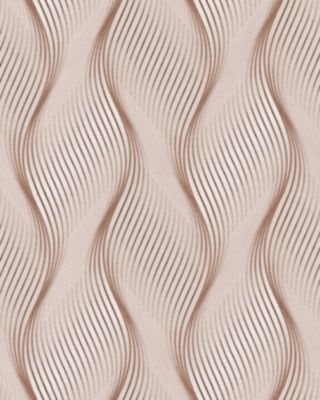 EDEM 85030BR33 Papier peint à rayures légèrement texturé accents métalliques 5,33 m2