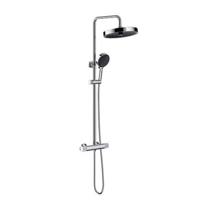 Edouard Rousseau - Colonne de Douche Thermostatique CONCAVE - Douchette 3 Jets - Sécurité anti brûlure - Chromée