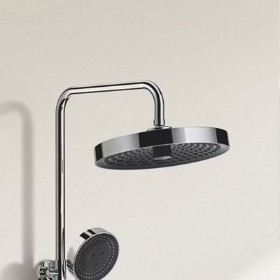 Edouard Rousseau - Colonne de Douche Thermostatique CONCAVE - Douchette 3 Jets - Sécurité anti brûlure - Chromée