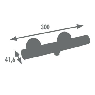 Edouard Rousseau - Mitigeur thermostatique de douche AKILA - Corps froid - Débit 9,5 L par minute - 7 coloris disponibles