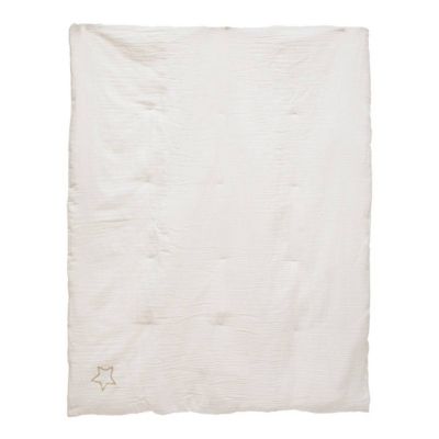 Edredon Lili en gaze de coton 100x140cm blanc - Atmosphera