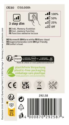 Efficient-Line Filament 230 V Ampoule LED E27 Luminaire individuel 1521lm 8,2W 3000K gradable Dépoli