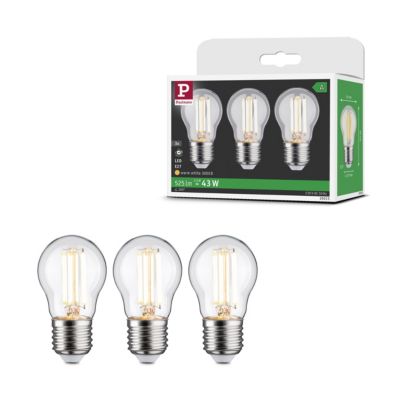 Efficient-Line Filament 230 V Sphérique LED Kit de 3 80 mm 525lm 2,5W 3000K Clair