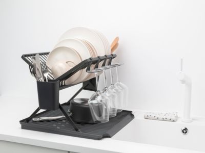 Égouttoir pliable en métal anthracite Brabantia Sinkside taille L