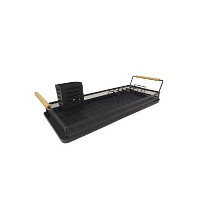 Egouttoir vaisselle en métal noir 50,5 x 19,5 x 10 cm