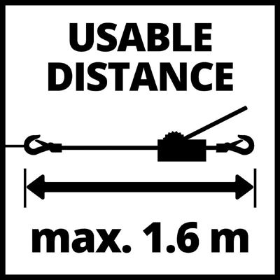 Einhell Palan à levier TC-LW 2000 - traction jusqu'à 2 000 kg - câble acier 3,3 m