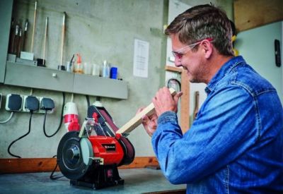 Einhell Touret de ponçage à bande et à disque TC-US 350 - ajustable - anti-vibration