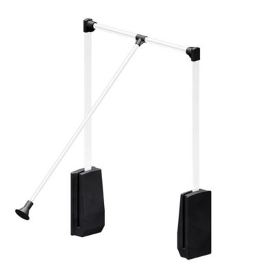 Elévateur de penderie escamotable en aluminium - boîtier noir - largeur dressing 540-690 mm