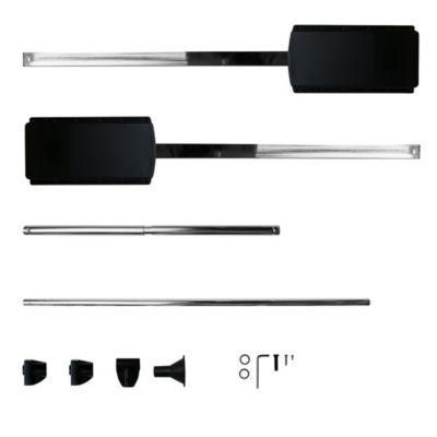 Elévateur de penderie escamotable en aluminium - boîtier noir - largeur dressing 540-690 mm
