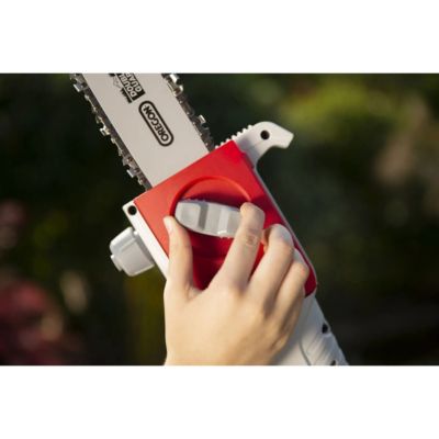 Elagueur sur perche 20V Télescopique jusqu'à 4m - Elagueuse Guide Oregon 20cm- Inclus Batterie lithium 2.0Ah+ Chargeur IKRA