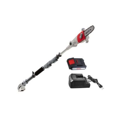 Elagueur sur perche 20V Télescopique jusqu'à 4m - Elagueuse Guide Oregon 20cm- Inclus Batterie lithium 2.0Ah+ Chargeur IKRA