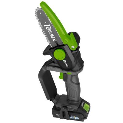 Elagueuse électrique sans fil 20V avec batterie 2 Ah et chargeur - Guide 12,7 cm - Compacte 37,5 cm - Noir et vert