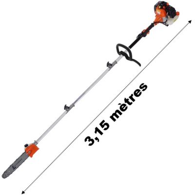 Elagueuse thermique sur perche, 52 cm3, 3 CV, longueur 3.15 mètres - GT GARDEN