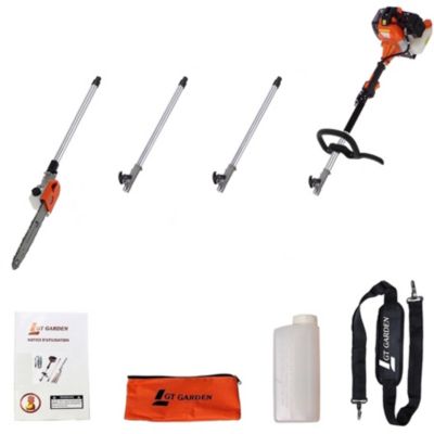 Elagueuse thermique sur perche avec tête orientable, 52 cm3, 3 CV, longueur 4.15 mètres - GT GARDEN