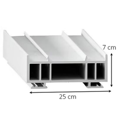 Elargisseur fenêtre PVC ob 7 x 25 cm Geom