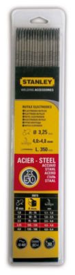 Electrode acier ø3.5 mm x l.350 mm Stanley, 50 pièces