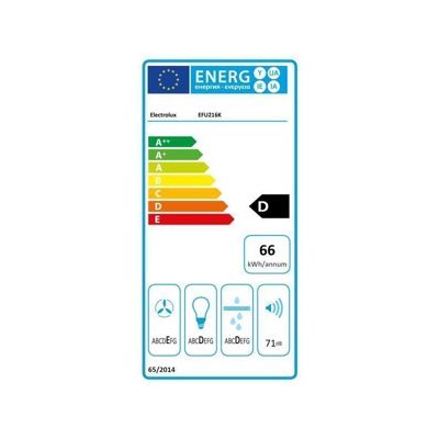 ELECTROLUX Hotte visière 60 cm 272 m3/h noire - EFU216K