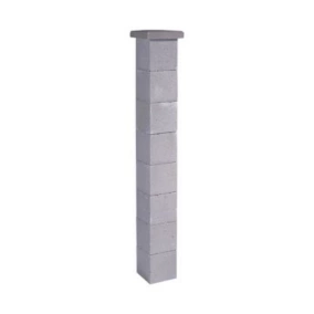 Elément de pilier 20 x 20 cm gris