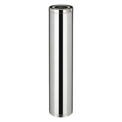 Elément droit Therminox ø150 mm noir, 1,2 m Poujoulat