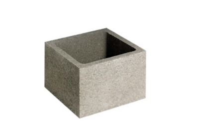 Element pilier 32 x 32 x 25 cm coloris Gris beton