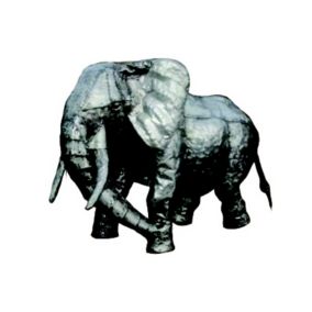 Elephant en métal recyclé 75 cm