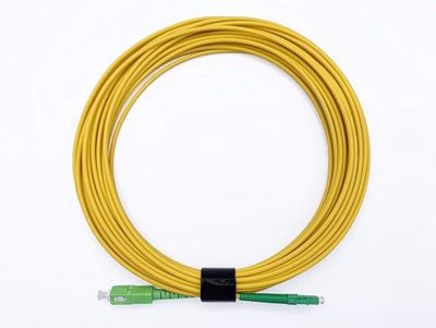 Elfcam - 7m Câble à Fibre Optique SC/APC à LC/APC Monomode Simplex 9/125um OS2 Jarretière Optique LSZH Jaune