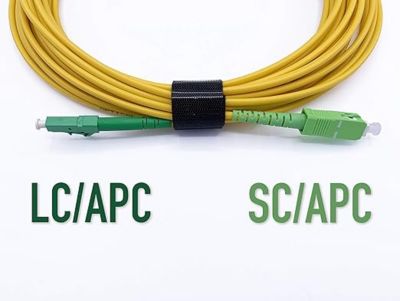 Elfcam - 7m Câble à Fibre Optique SC/APC à LC/APC Monomode Simplex 9/125um OS2 Jarretière Optique LSZH Jaune