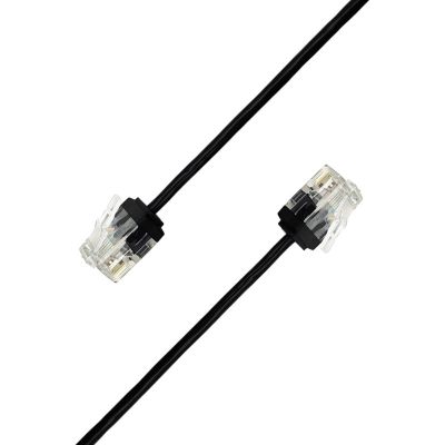 Elfcam - Câble RJ45 Cat 6 Slim 15m (Noir) - 32AWG Ultra Fin, Réseau LAN ...