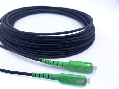 Elfcam - Fibre Optique 100m (Noir, Blindé Acier) - SC/APC-SC/APC, OS2 Monomode, Étanche, Int./Ext.