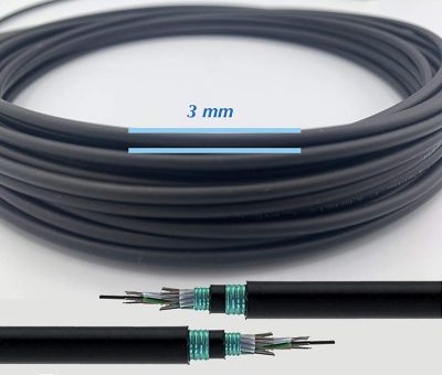 Elfcam - Fibre Optique 25m (Noir, Blindé Acier) - SC/APC-SC/UPC, OS2 Monomode, Étanche, Int./Ext.