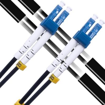 Elfcam - Fibre Optique LC/UPC-LC/UPC 50m, 9/125um Monomode G657A2, Int./Ext., Jarretière Haute Performance
