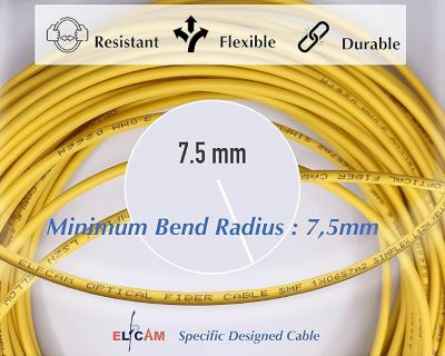 Câble Fibre Optique SC/APC à SC/APC Monomode 5 Mètres - Compatible Livebox Orange, SFR, Bouygues Bbox | Jarretière FTTH