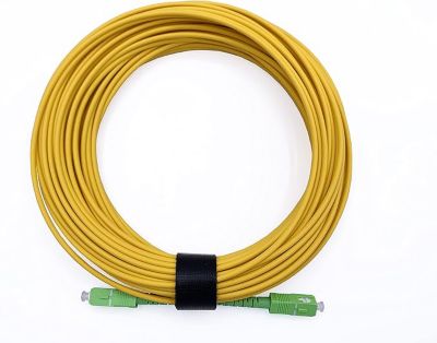 Elfcam - Fibre Optique SC/APC-SC/APC 10m (Jaune), 9/125um Monomode, Haute Perf., Compatible Livebox, SFR, Bbox, Mobistar