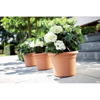ELHO Pot de fleurs Green Basics cilinder - 43,8 x H 33,8cm - Terre cuite doux