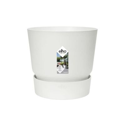 ELHO Pot de fleurs rond Greenville 40 - Exterieur - O 39 x H 36,8 cm - Blanc