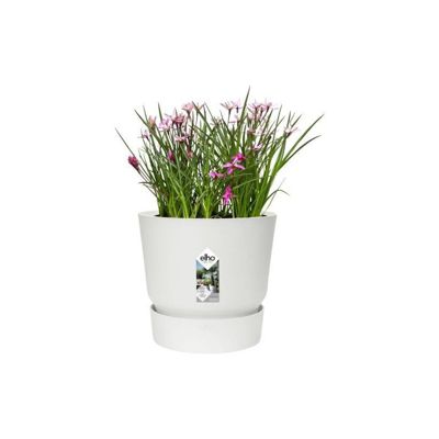 ELHO Pot de fleurs rond Greenville 40 - Exterieur - O 39 x H 36,8 cm - Blanc