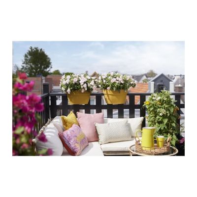 ELHO - Pot de fleurs -  Vibia Campana Flower Bridge 40 - Jaune Miel - Balcon exterieur - L 26 x W 39 x H 22 cm