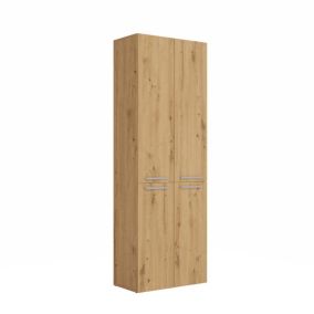 ELLOS - Armoire de salle de bain 2 paniers à ligne - Rangement sdb - 174x60x30 - Meuble colonne