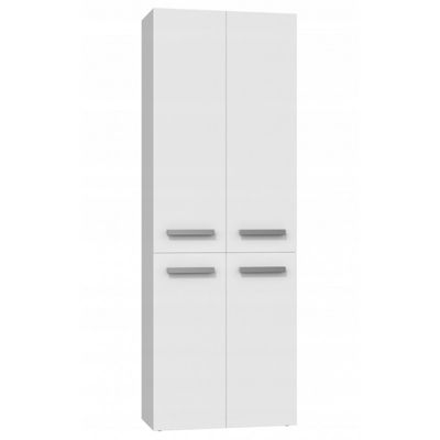 ELLOS - Armoire de salle de bain - 2 paniers, poignées minimalistes - 174x60x30 cm - BLANC